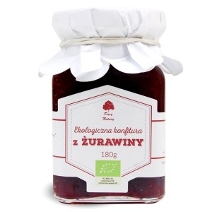Ekologiczna Konfitura z żurawiny EKO 180g