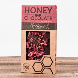 Czekolada z miodem, maliną i chili 110G