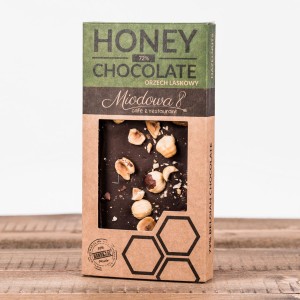 Czekolada z miodem i orzechami laskowymi 110g