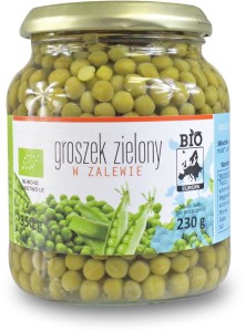 Groszek zielony w zalewie w słoiku BIO 350g