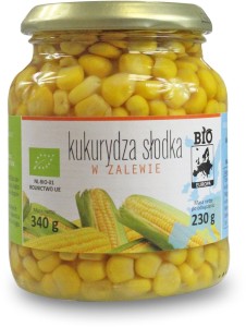 Kukurydza słodka w zalewie w słoiku BIO 340g