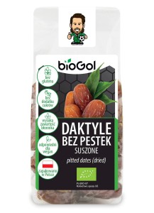 Daktyle bez pestek suszone bezglutenowe BIO 150 g - BIOGOL