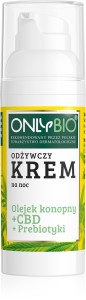 Krem do twarzy odżywczy olejek konopny + prebiotyki na noc ECO 50ml