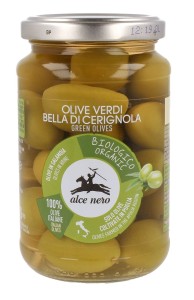 Oliwki zzielone bella di cerignola z pestką w zalewie bio 350g
