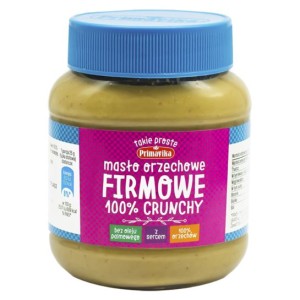 Masło orzechowe firmowe 100% crunchy bezglutenowe BIO 350g