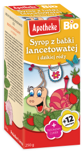 Syrop dla dzieci z babki lancetowatej i dzikiej róży BIO 250g 