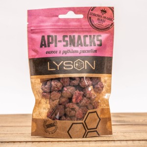 API SNACKS malina z pyłkiem pszczelim w czekoladzie mlecznej 50g