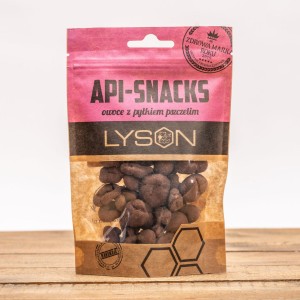 API SNACKS Żurawina z pyłkiem pszczelim w czekoladzie mlecznej 100g