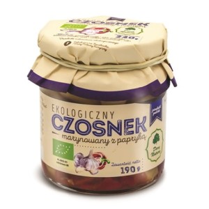 Czosnek marynowany z papryką EKO 190g