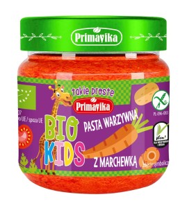 PRIMAECO Pasta warzywna z marchewką bezglutenowa 160 g Bio