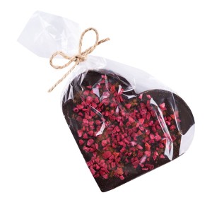 Czekolada ciemna z miodem, malinami i chili serce 85g