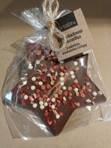 CZEKOLADA GWIAZDA  Z MIODEM,TRUSKAWKAMI I CRISPY 85G