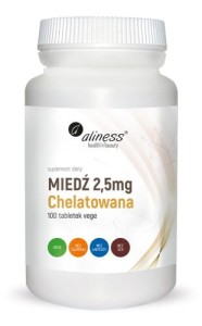 Miedź chelatowana 2,5 mg x 100 Vege tabs.