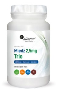 Miedź trio 2,5 mg x 100 vege tab.