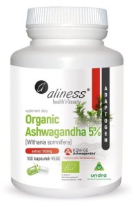 Organic Ashwagandha 5% KSM-66 500mg x 100 VEGE caps