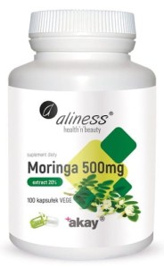 Moringa ekstrakt 20% 500mg x 100 vege caps