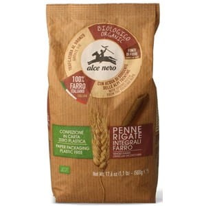 MAKARON (Z PŁASKURKI RAZOWY) PENNE BIO 500 g - ALCE NERO