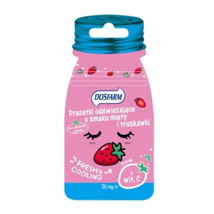Dosfarm Drażetki odświeżające mięta + truskawka 16