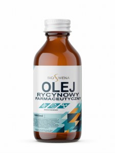 Olej RYCYNOWY NIERAFINOWANY 1l z pompką
