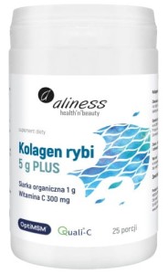 Kolagen rybi 5 g PLUS siarka OptiMSM, wit C x 25 porcji, proszek