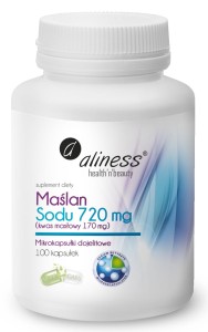 Maślan Sodu 720 mg (Kwas masłowy 170 mg) x 100 VEGE kaps.