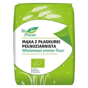 MĄKA Z PŁASKURKI PEŁNOZIARNISTA BIO 1 kg - BIO PLANET