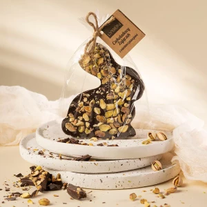 Czekolada ciemna Zajączek z miodem i pistacjami 85g