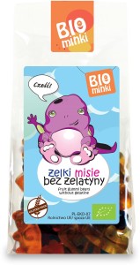 Żelki (misie) bez żelatyny bezglutenowe BIO 100g