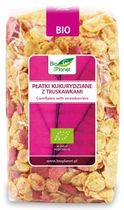Płatki kukurydziane z truskawkami 250g