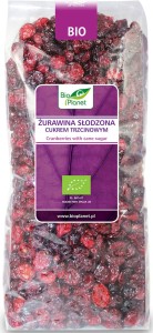 Żurawina suszona słodzona cukrem trzcinowym BIO 1kg
